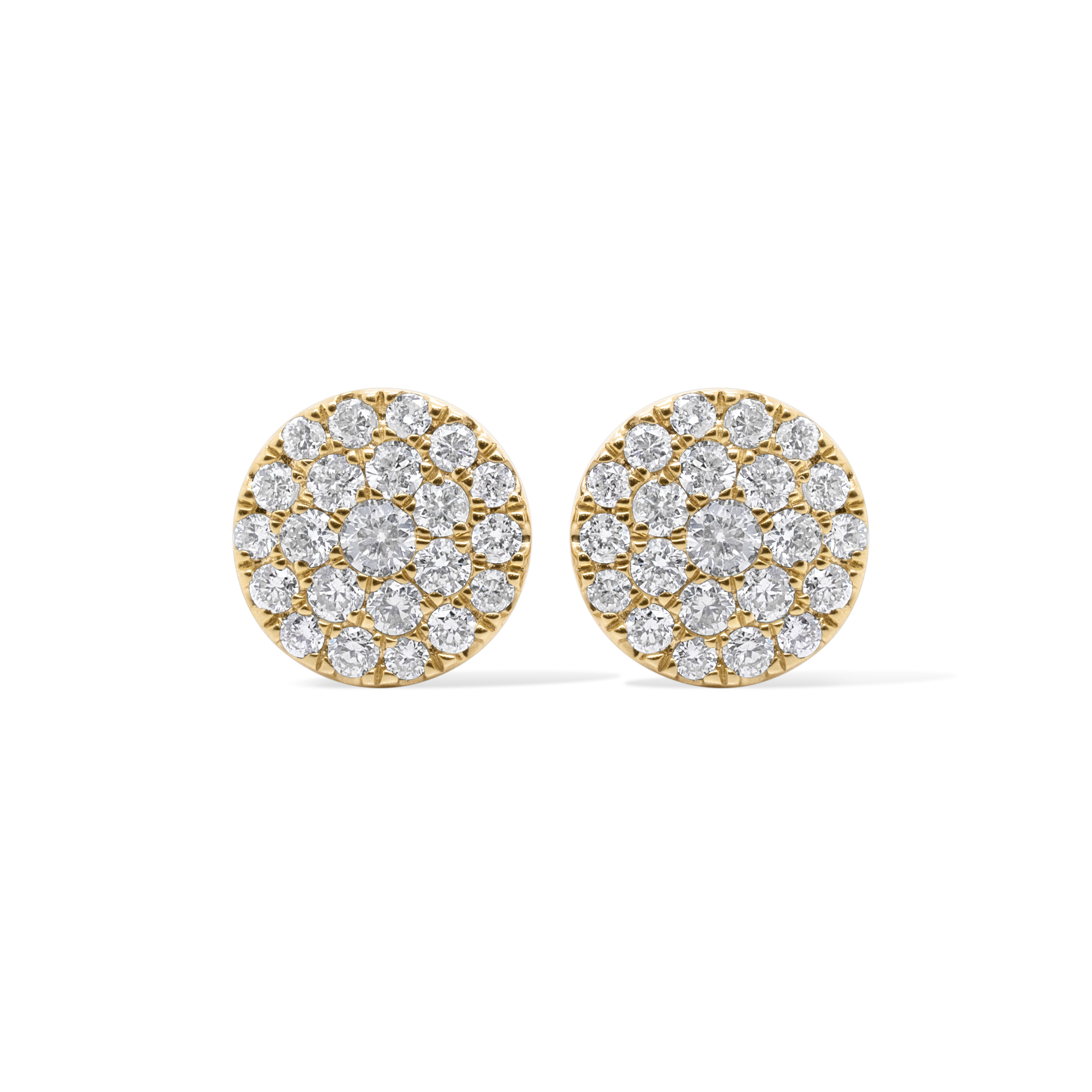 Diamond Earrings 1.35 ct. 10K Yellow Gold 3,25 g